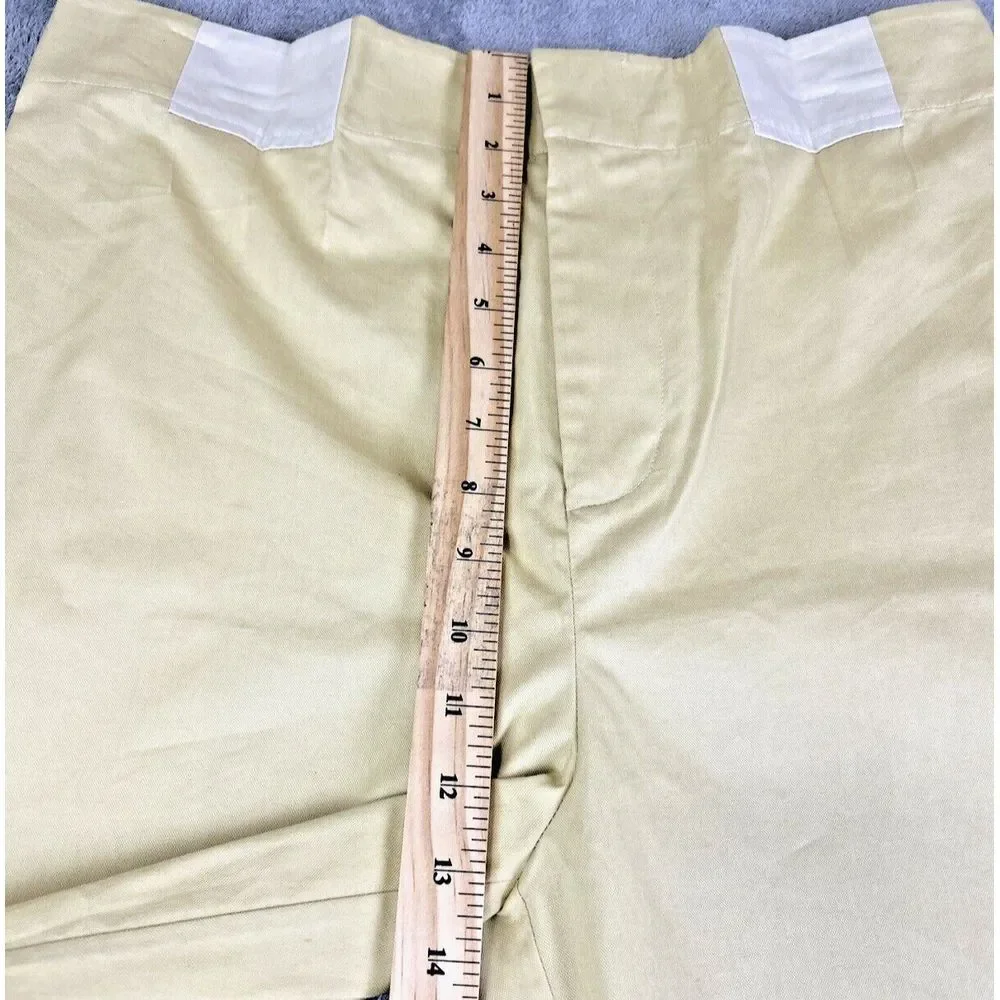 Equipment Femme‎ Women's 4 Yellow Pants Dress Trouser Tapered Preppy Career